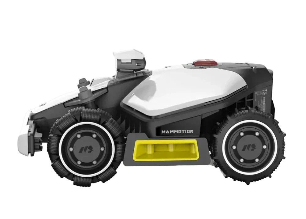 Robotic vehicle with 'Mamotion' branding on a white background