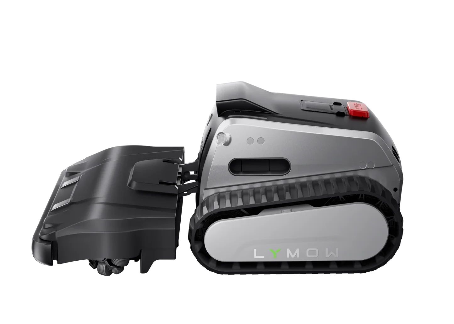 lymow one plus robotic mower side on view
